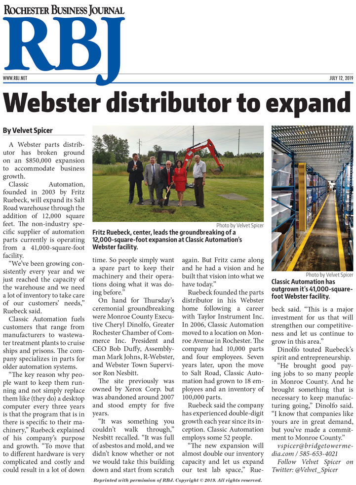 Webster Distributor to Expand
