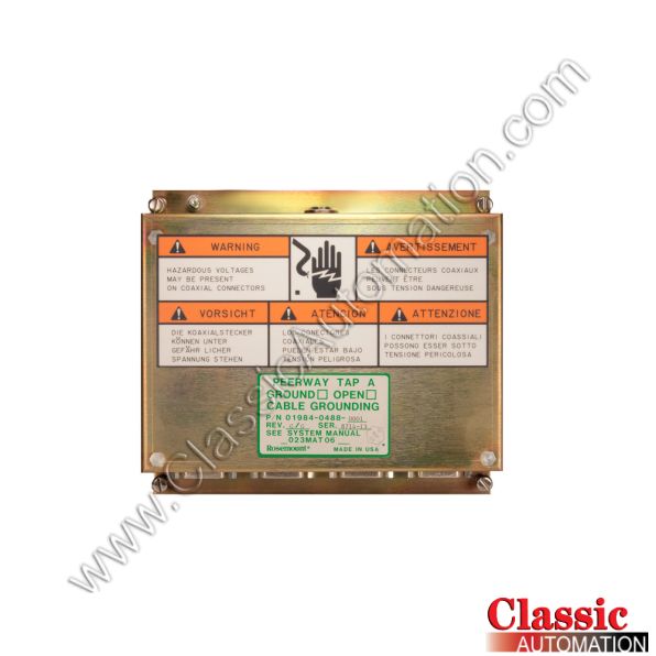 Emerson Part Number 01984-0488-0001 Emerson Part Number 01984-0488-0001