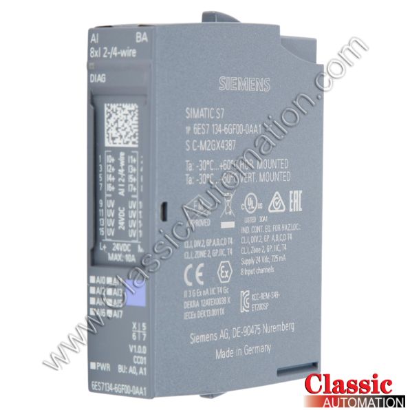 Siemens Part Number 6ES7134-6GF00-0AA1 Siemens Part Number 6ES7134-6GF00-0AA1