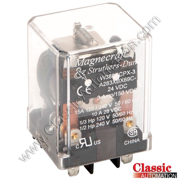 Magnecraft Part Number A283XBX69C-24VDC Magnecraft Part Number A283XBX69C-24VDC