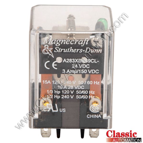 Magnecraft Part Number A283XBX69CL-24VDC Magnecraft Part Number A283XBX69CL-24VDC