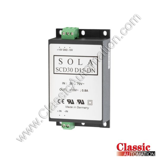 SOLA Part Number SCD30D15-DN SOLA Part Number SCD30D15-DN